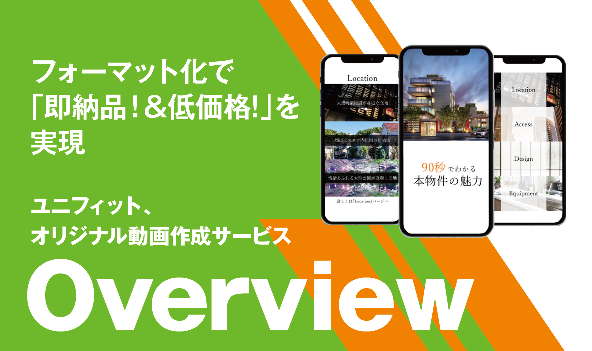 物件の魅力を素早く伝える動画「Overview」